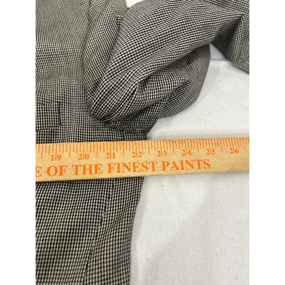 BURBERRYS Black White Houndstooth 6 Button DB Double Closure Wool Sport Coat 42R - Picture 9 of 12
